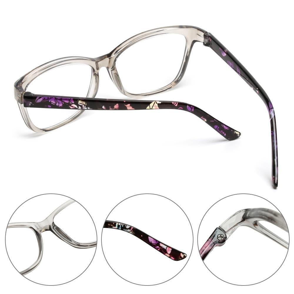 Fashion Glasses Men Women Reading Anti Blue Eye Protection Eyeglasses Hyperopia Transparent Optical Eyewear With Diopter For Women And Men +1.0~+ 4.0 Stevvex
