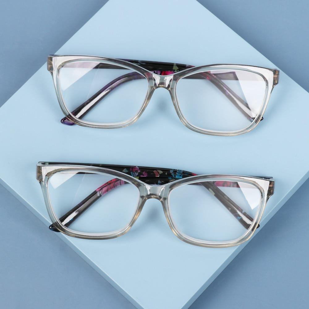 Fashion Glasses Men Women Reading Anti Blue Eye Protection Eyeglasses Hyperopia Transparent Optical Eyewear With Diopter For Women And Men +1.0~+ 4.0 Stevvex