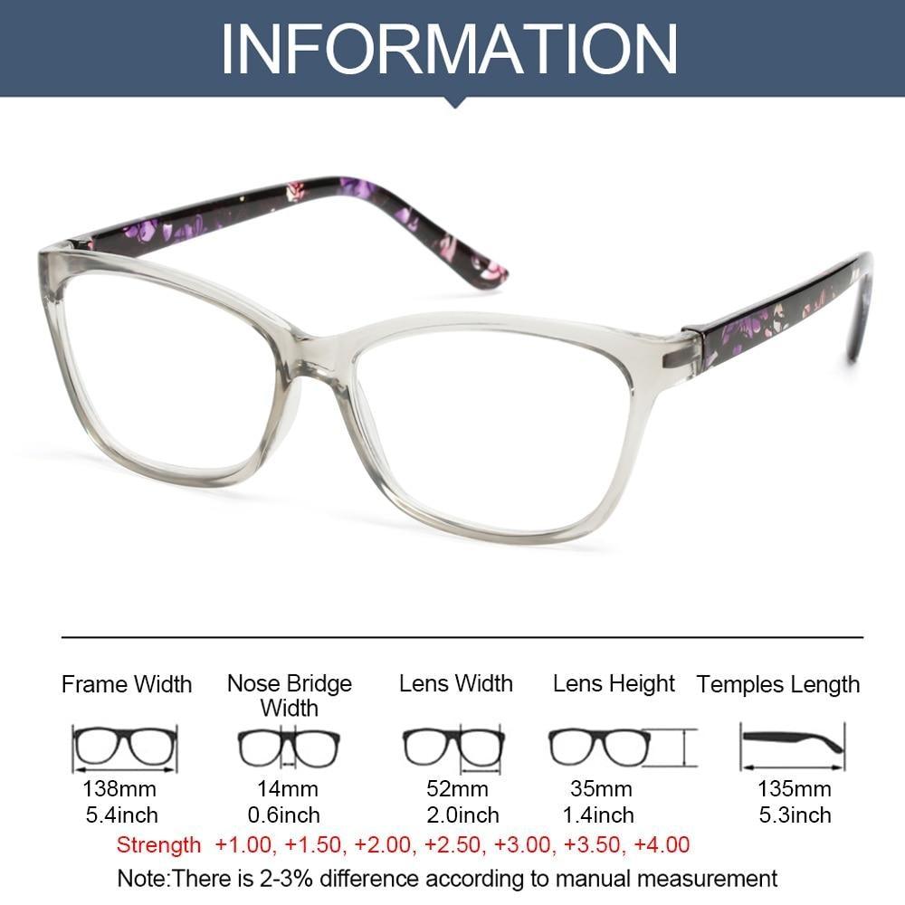 Fashion Glasses Men Women Reading Anti Blue Eye Protection Eyeglasses Hyperopia Transparent Optical Eyewear With Diopter For Women And Men +1.0~+ 4.0 Stevvex
