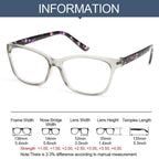 Fashion Glasses Men Women Reading Anti Blue Eye Protection Eyeglasses Hyperopia Transparent Optical Eyewear With Diopter For Women And Men +1.0~+ 4.0 Stevvex