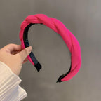 Fashion Hair Band Twist Solid Color Folds Pattern Hair Hoop Headbands Designer Hairband Gorgeous Hair Accessories For Women Stevvex