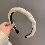 Fashion Hair Band Twist Solid Color Folds Pattern Hair Hoop Headbands Designer Hairband Gorgeous Hair Accessories For Women Stevvex