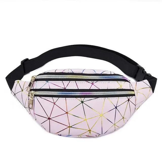 Fashion Holographic Women Waist Bags Modern Fanny Pack Adjustable Belt Bag Excellent Design Waist Packs Chest Phone Pouch Stevvex