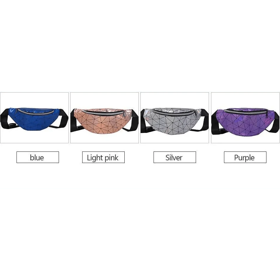 Fashion Holographic Women Waist Bags Modern Fanny Pack Adjustable Belt Bag Excellent Design Waist Packs Chest Phone Pouch Stevvex
