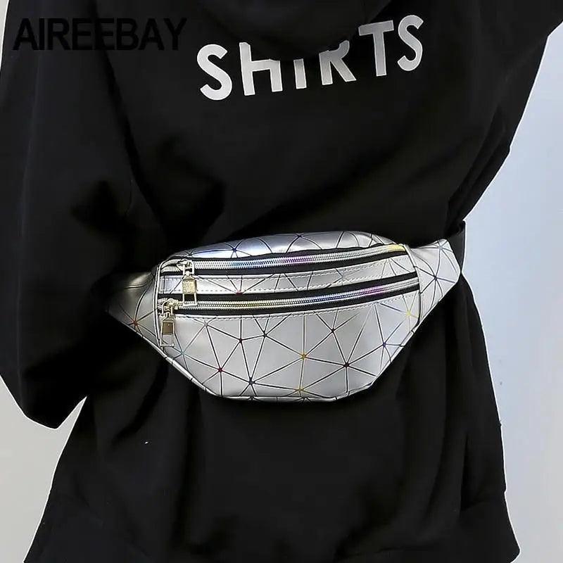 Fashion Holographic Women Waist Bags Modern Fanny Pack Adjustable Belt Bag Excellent Design Waist Packs Chest Phone Pouch Stevvex