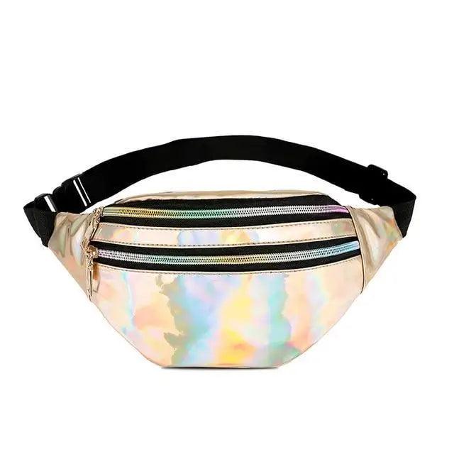 Fashion Holographic Women Waist Bags Modern Fanny Pack Adjustable Belt Bag Excellent Design Waist Packs Chest Phone Pouch Stevvex