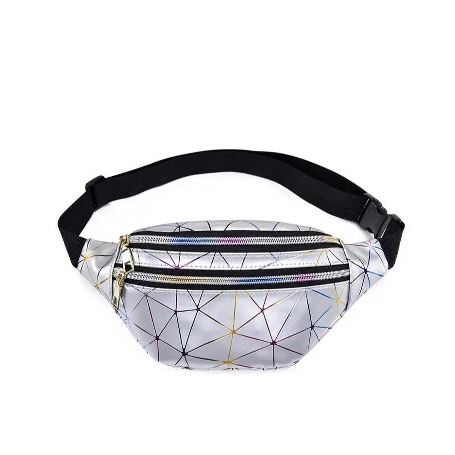 Fashion Holographic Women Waist Bags Modern Fanny Pack Adjustable Belt Bag Excellent Design Waist Packs Chest Phone Pouch Stevvex