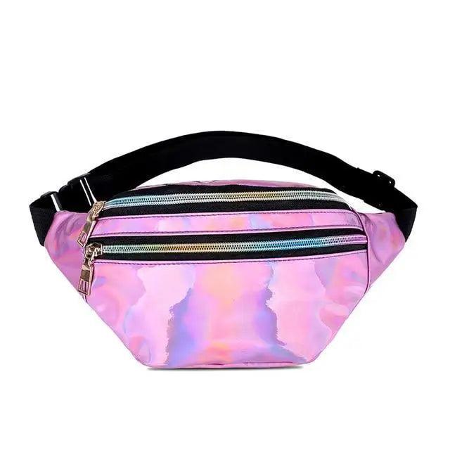 Fashion Holographic Women Waist Bags Modern Fanny Pack Adjustable Belt Bag Excellent Design Waist Packs Chest Phone Pouch Stevvex