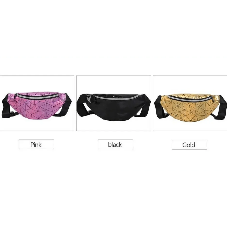 Fashion Holographic Women Waist Bags Modern Fanny Pack Adjustable Belt Bag Excellent Design Waist Packs Chest Phone Pouch Stevvex