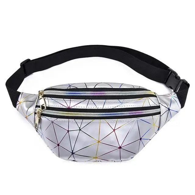 Fashion Holographic Women Waist Bags Modern Fanny Pack Adjustable Belt Bag Excellent Design Waist Packs Chest Phone Pouch Stevvex