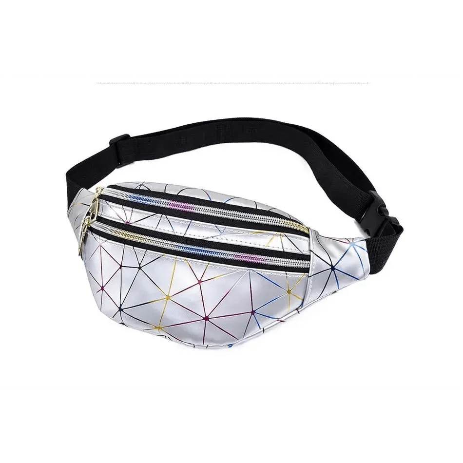 Fashion Holographic Women Waist Bags Modern Fanny Pack Adjustable Belt Bag Excellent Design Waist Packs Chest Phone Pouch Stevvex