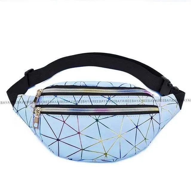 Fashion Holographic Women Waist Bags Modern Fanny Pack Adjustable Belt Bag Excellent Design Waist Packs Chest Phone Pouch Stevvex