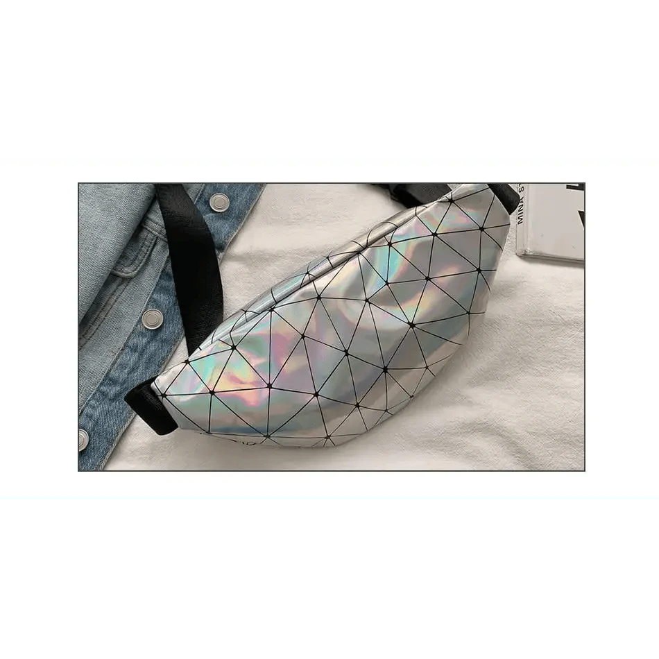 Fashion Holographic Women Waist Bags Modern Fanny Pack Adjustable Belt Bag Excellent Design Waist Packs Chest Phone Pouch Stevvex