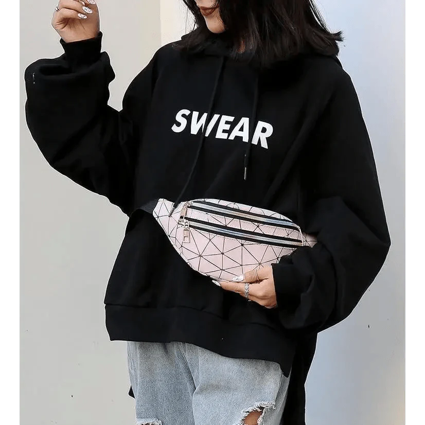 Fashion Holographic Women Waist Bags Modern Fanny Pack Adjustable Belt Bag Excellent Design Waist Packs Chest Phone Pouch Stevvex