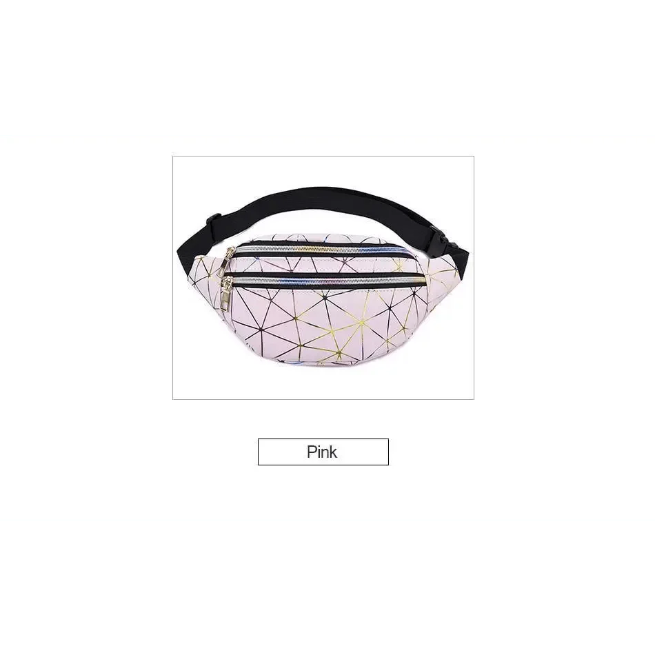 Fashion Holographic Women Waist Bags Modern Fanny Pack Adjustable Belt Bag Excellent Design Waist Packs Chest Phone Pouch Stevvex