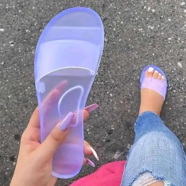 Fashion Jelly Women Slippers Summer Candy Colors Elegant Modern Design For Womens Stevvex