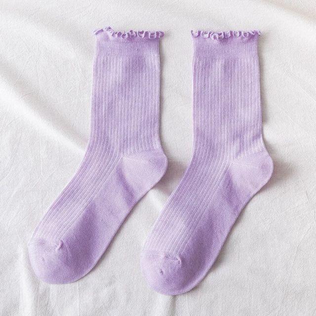 Fashion Lace Ruffled Soft Cotton Female Sock Spring And Summer Cute Socks Sweet Princess Girls Comfortable Breathable Cute Socks For Women Stevvex