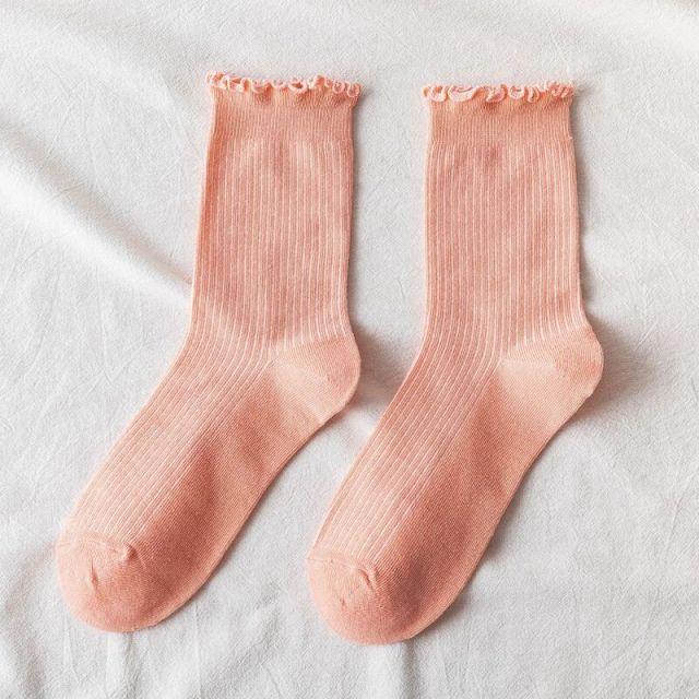 Fashion Lace Ruffled Soft Cotton Female Sock Spring And Summer Cute Socks Sweet Princess Girls Comfortable Breathable Cute Socks For Women Stevvex