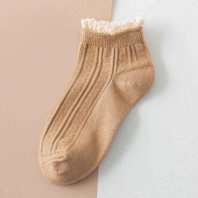 Fashion Lace Ruffled Soft Cotton Female Sock Spring And Summer Cute Socks Sweet Princess Girls Comfortable Breathable Cute Socks For Women Stevvex