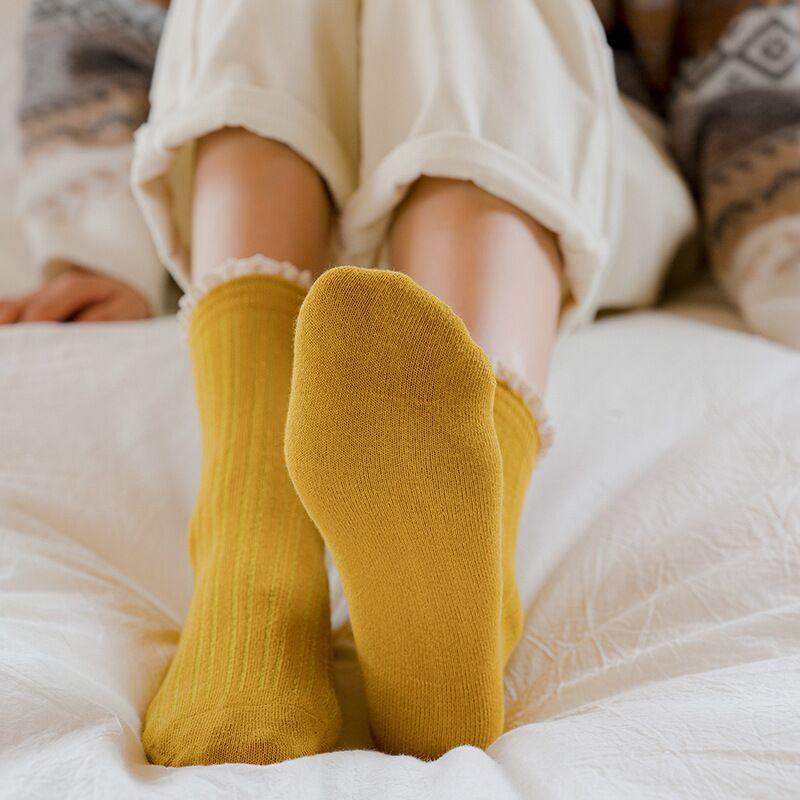Fashion Lace Ruffled Soft Cotton Female Sock Spring And Summer Cute Socks Sweet Princess Girls Comfortable Breathable Cute Socks For Women Stevvex