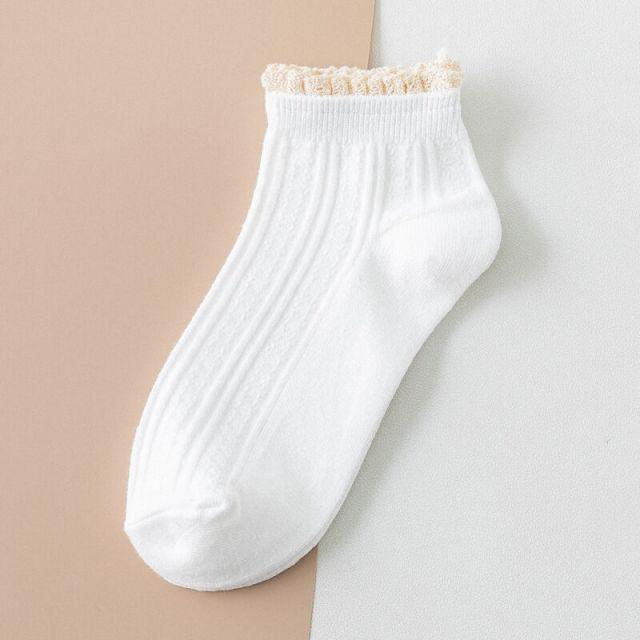 Fashion Lace Ruffled Soft Cotton Female Sock Spring And Summer Cute Socks Sweet Princess Girls Comfortable Breathable Cute Socks For Women Stevvex