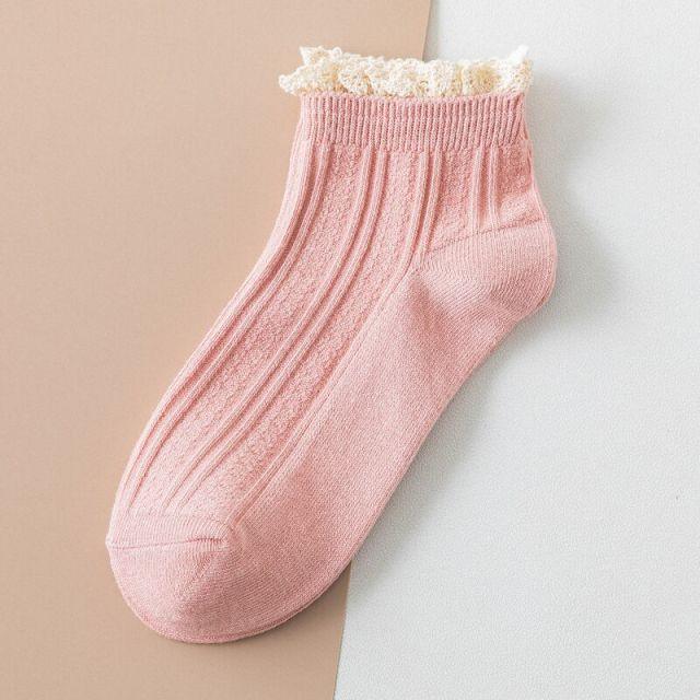 Fashion Lace Ruffled Soft Cotton Female Sock Spring And Summer Cute Socks Sweet Princess Girls Comfortable Breathable Cute Socks For Women Stevvex