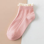 Fashion Lace Ruffled Soft Cotton Female Sock Spring And Summer Cute Socks Sweet Princess Girls Comfortable Breathable Cute Socks For Women Stevvex