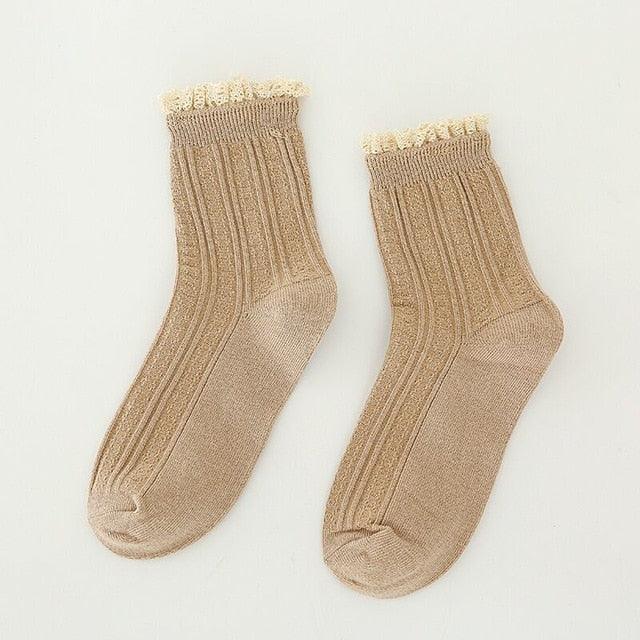 Fashion Lace Ruffled Soft Cotton Female Sock Spring And Summer Cute Socks Sweet Princess Girls Comfortable Breathable Cute Socks For Women Stevvex