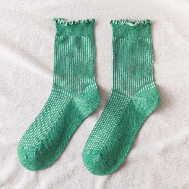 Fashion Lace Ruffled Soft Cotton Female Sock Spring And Summer Cute Socks Sweet Princess Girls Comfortable Breathable Cute Socks For Women Stevvex