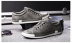 Fashion Leather Mens Shoes Soft High Quality Mens Casual Shoes Flat Footwear Classic Black White Men Fashion Walking Shoes Comfortable Modern Design Stevvex