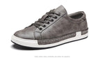Fashion Leather Mens Shoes Soft High Quality Mens Casual Shoes Flat Footwear Classic Black White Men Fashion Walking Shoes Comfortable Modern Design Stevvex