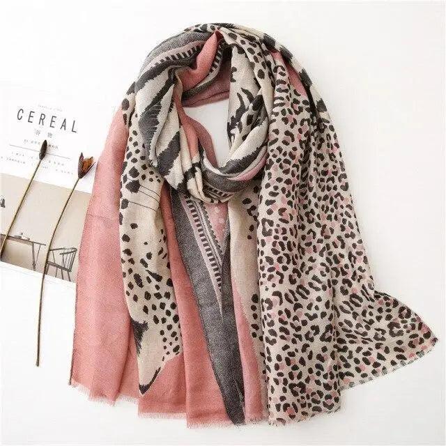 Fashion Leopard Scarf Women High Quality Autumn Winter Wrap Stylish Casual Wear Scarfs For Women Elegant Women's Scarf Fashion Scarf Stevvex