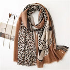 Fashion Leopard Scarf Women High Quality Autumn Winter Wrap Stylish Casual Wear Scarfs For Women Elegant Women's Scarf Fashion Scarf Stevvex