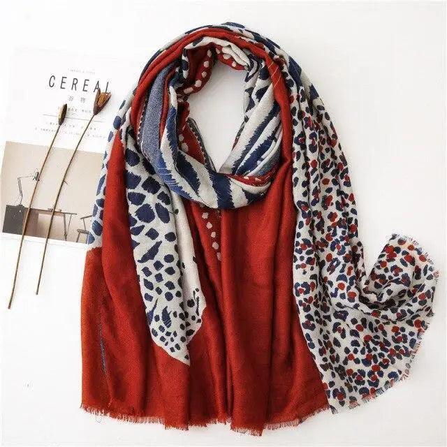 Fashion Leopard Scarf Women High Quality Autumn Winter Wrap Stylish Casual Wear Scarfs For Women Elegant Women's Scarf Fashion Scarf Stevvex