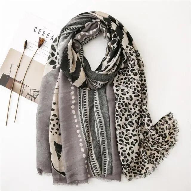 Fashion Leopard Scarf Women High Quality Autumn Winter Wrap Stylish Casual Wear Scarfs For Women Elegant Women's Scarf Fashion Scarf Stevvex