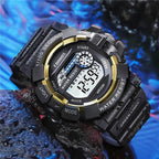 Fashion Luminous Children Watches For Boys Waterproof Electronic Silicone Strap Watch Fashion Sport Led Digital Wrist Watch Kids Sports Watch Waterproof Boys Multi-Function Digital Wristwatch Stevvex