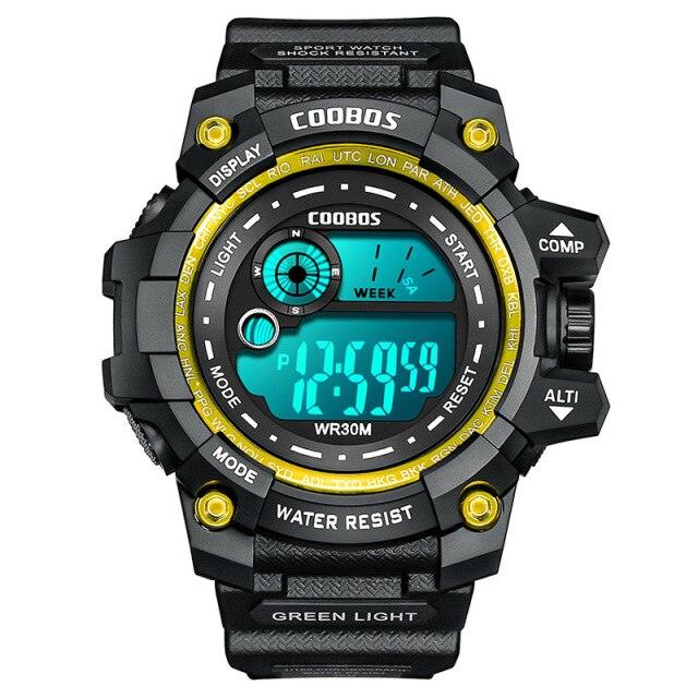 Fashion Luminous Children Watches For Boys Waterproof Electronic Silicone Strap Watch Fashion Sport Led Digital Wrist Watch Kids Sports Watch Waterproof Boys Multi-Function Digital Wristwatch Stevvex