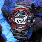 Fashion Luminous Children Watches For Boys Waterproof Electronic Silicone Strap Watch Fashion Sport Led Digital Wrist Watch Kids Sports Watch Waterproof Boys Multi-Function Digital Wristwatch Stevvex