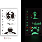 Fashion Luminous Sticker Tattoos Waterproof Temporary Different Luxury Tattoos For Womens Mens Kids