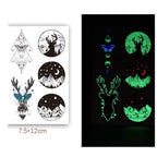Fashion Luminous Sticker Tattoos Waterproof Temporary Different Luxury Tattoos For Womens Mens Kids