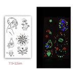 Fashion Luminous Sticker Tattoos Waterproof Temporary Different Luxury Tattoos For Womens Mens Kids