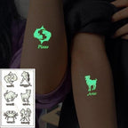 Fashion Luminous Sticker Tattoos Waterproof Temporary Different Luxury Tattoos For Womens Mens Kids
