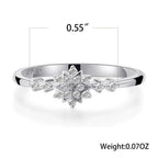 Fashion Luxury 925 Sterling Silver Snowflake Ring  - 2021 Trending Fashion Jewelry for women Wedding Band Ring Promise Love Engagement Rings