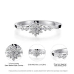 Fashion Luxury 925 Sterling Silver Snowflake Ring  - 2021 Trending Fashion Jewelry for women Wedding Band Ring Promise Love Engagement Rings