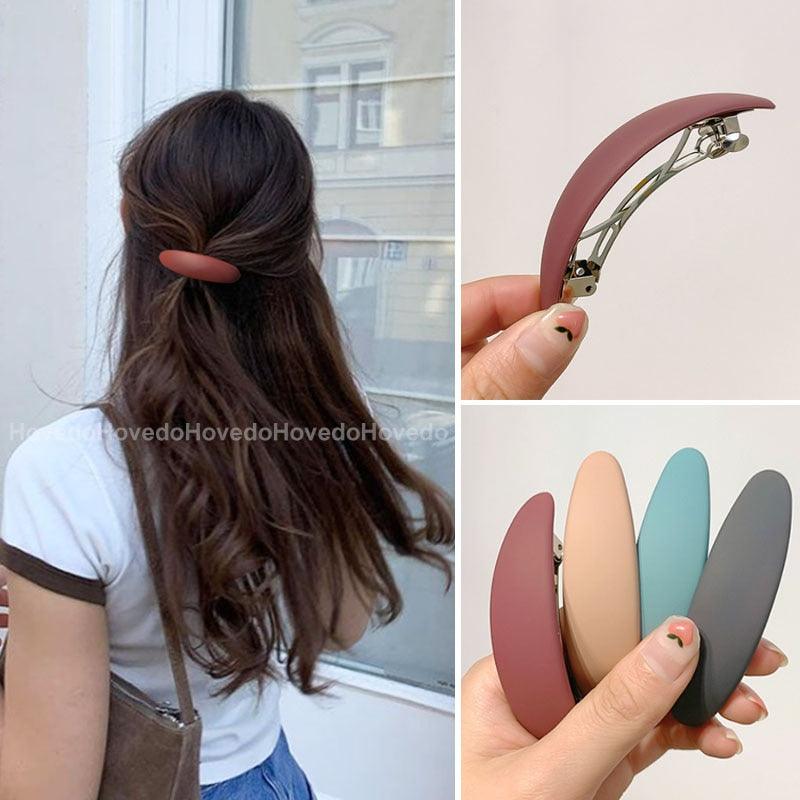 Fashion Matte Geometric Hair Clip Elegant Women Barrettes Hairpins Ponytail Holder Hairgrips Headwear Gorgeous Hair Accessories For Women Stevvex