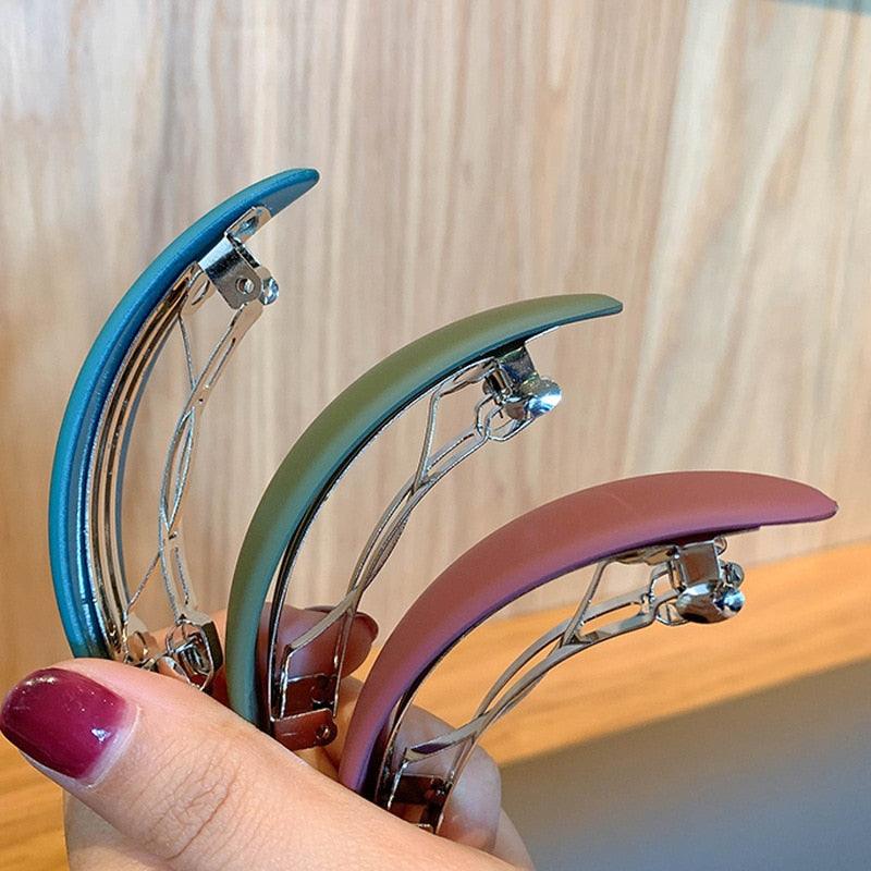 Fashion Matte Geometric Hair Clip Elegant Women Barrettes Hairpins Ponytail Holder Hairgrips Headwear Gorgeous Hair Accessories For Women Stevvex