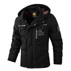 Fashion Men Casual Windbreaker Jacket Hooded Jacket Man Waterproof Outdoor Soft Men's Waterproof Windproof Jackets Breathable Snow Jacket With Hood Modern Winter Clothing Warm Thick Jacket For Outdoor Stevvex