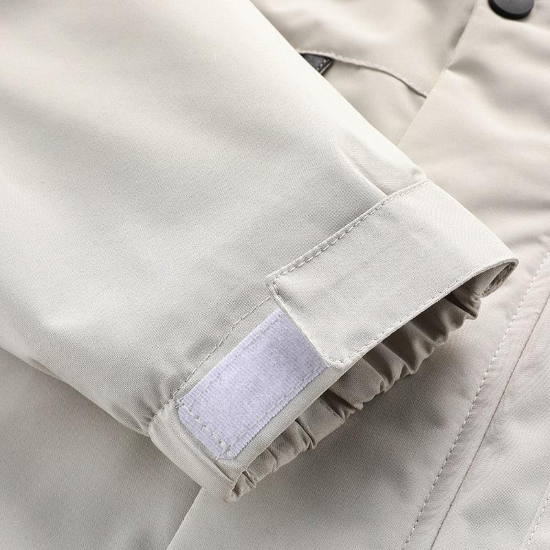 Fashion Men Casual Windbreaker Jacket Hooded Jacket Man Waterproof Outdoor Soft Men's Waterproof Windproof Jackets Breathable Snow Jacket With Hood Modern Winter Clothing Warm Thick Jacket For Outdoor Stevvex