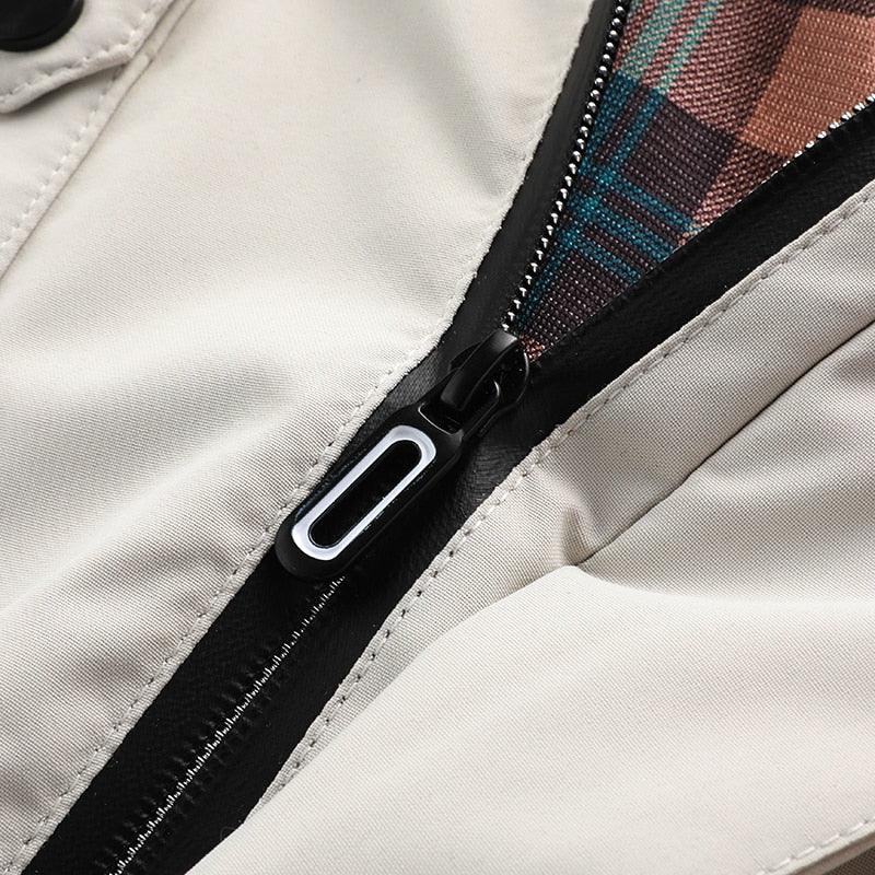 Fashion Men Casual Windbreaker Jacket Hooded Jacket Man Waterproof Outdoor Soft Men's Waterproof Windproof Jackets Breathable Snow Jacket With Hood Modern Winter Clothing Warm Thick Jacket For Outdoor Stevvex