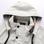 Fashion Men Casual Windbreaker Jacket Hooded Jacket Man Waterproof Outdoor Soft Men's Waterproof Windproof Jackets Breathable Snow Jacket With Hood Modern Winter Clothing Warm Thick Jacket For Outdoor Stevvex